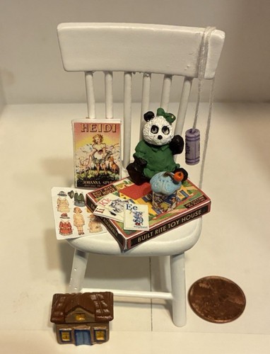 Dollhouse decorated chair - decorated,