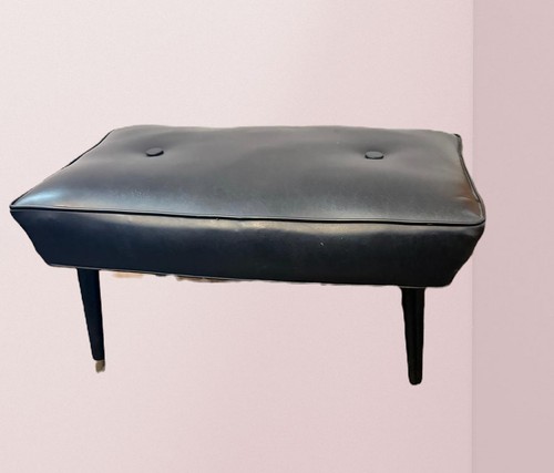 1960s modern black footstool - 1960s,