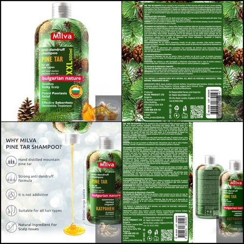 Pine tar shampoo - shampoo, for