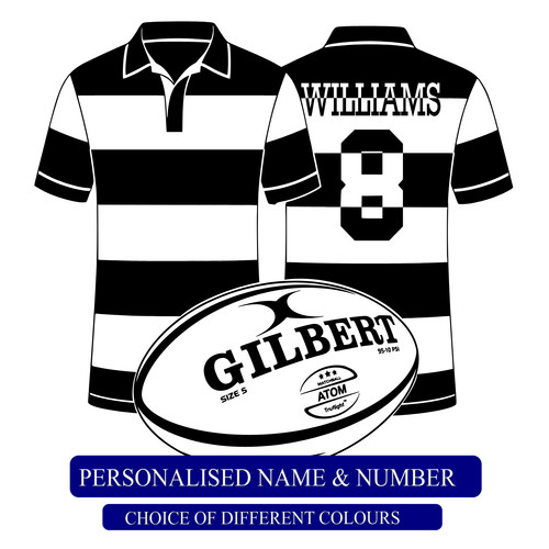 Personalised rugby shirt wall - personalised,