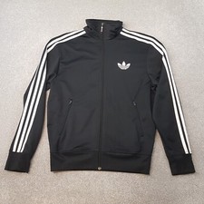 Adidas Mens Track Jacket Small Black Trefoil Firebird Originals Superstar Retro