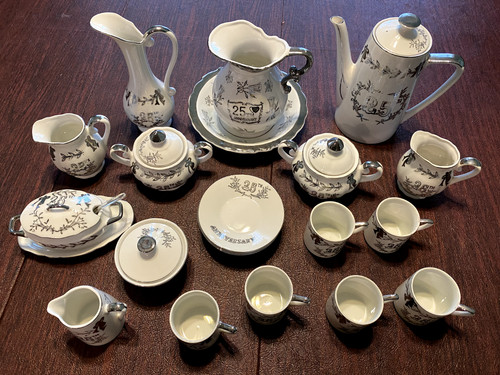 Lefton china 25th silver - lefton,