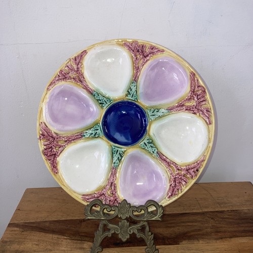 Antique ceramic oyster plate - ceramic,