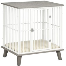 PawHut Dog Crate Furniture, Indoor Dog Kennel Side End Table, 64.5x48x70.5 cm