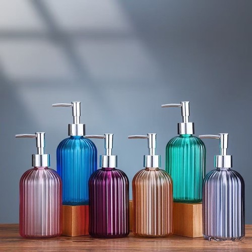 Glass soap dispenser lotion - soap,