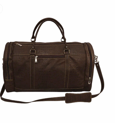 Brown croc embossed travel - croc-embossed,
