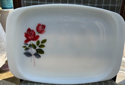 Vintage jaj pyrex june rose - pyrex,