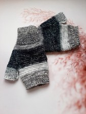 Handcrafted Men's Fingerless Gloves Mittens for Cold Weather