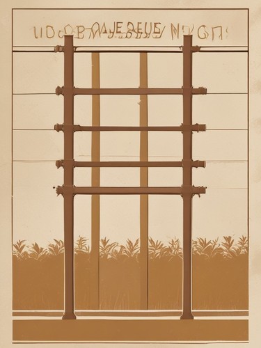 Rugby posts kraft poster - posts,