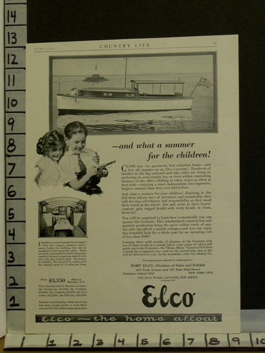 1925 elco boat nautical - 1925,