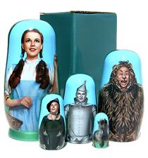 Wizard of Oz Nesting Dolls, Russian Egg Style 5 PC Portrait Stacking Toys Doll