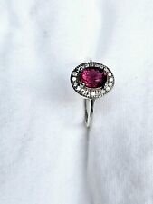 Natural Afghan Rubellite Silver Ring – Handmade (1.10ct) With certificate