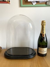 Antique Victorian Glass Clock Display Dome 13”