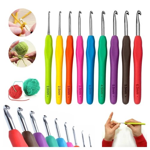 9pcs crochet hooks set - 9pcs, soft