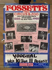 Vintage Irish 1988 Fossett's Famous Circus and Zoo poster - Youghal