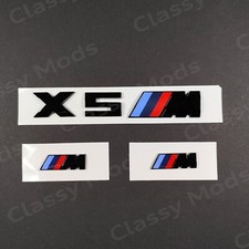X5M Gloss Black Badges for BMW