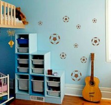 10x Footballs Wall Sticker Wall Art DIY Wall Decal Home Decor for Kids Room