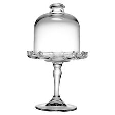 Pasabahce Mini Pastry Dish Platter Cake Stand Cupcake Plate Dish Glass Dome Set