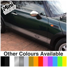 MINI COOPER S SIDE SKIRT STRIPES VINYL DECALS STICKERS RACING SPORT MINI CLUBMAN