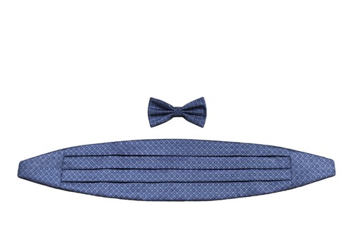 Blue squares cummerbund and - cummerbund,