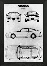 No182 Nissan 240sx Framed Wall