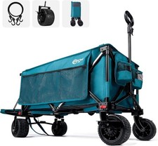 Festival Trolley with Brakes FOR AUCTION Blue 300L Alloy Steel Wide Wheels