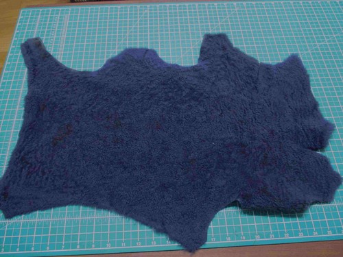 Dark blue short silky curly - silky,