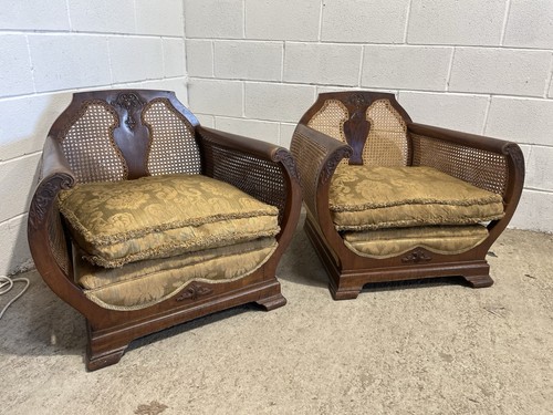Pair art deco walnut - art,
