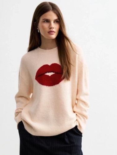 New look cream lips - cream, jumper