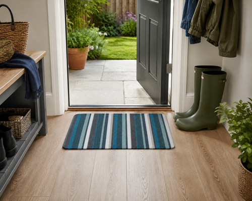 Recylon striped teal - recylon,