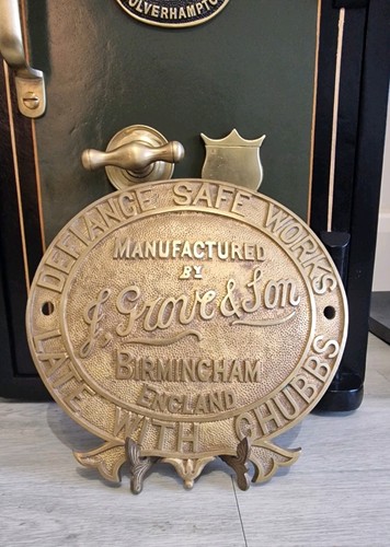 Antique safe plaque plate - plaque,