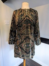 Zara Paisley Velvet Look Short