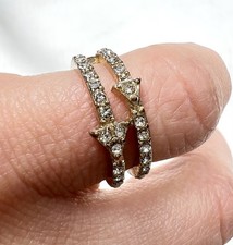 Gold Tone Clear rhinestone