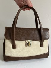 Vintage 1960s Brown & Cream