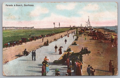 Postcard southsea parade beach - southsea,