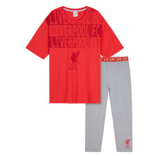 Liverpool Fc Mens Pyjama Set - Bottoms And T-Shirt Short Sleeves Nightwear
