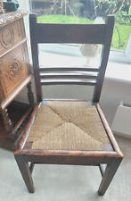 Antique Georgian  rush seated dining chair