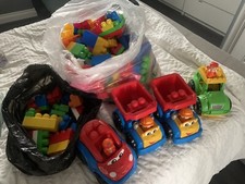 Mixed Job Lot Mega Blox Blocks Lego Tractor Truck Race Car Bundle Bricks Joblot