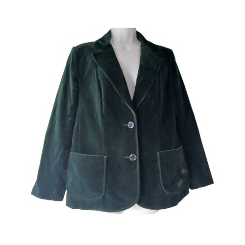 Vintage forest green velvet - forest,