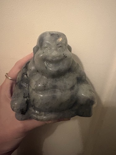 Labradorite lucky buddha - labradorite,