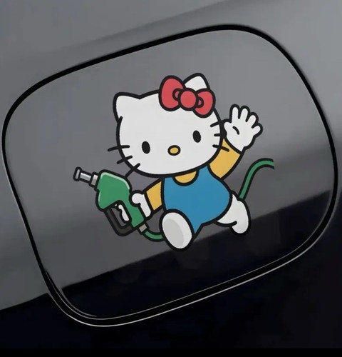 Hello kitty petrol pump vinyl - hello,