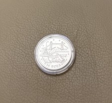 14 ECU Coin Gibraltar  Eurotunnel And Symbol  Silver Proof Coin + Capsule + COA