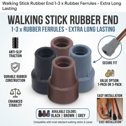 Walking stick rubber end - walking, 1-3