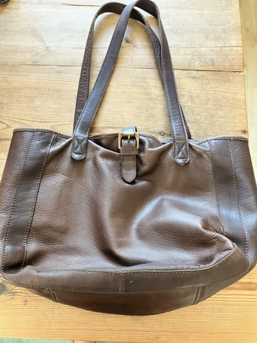 Fat face brown leather bag - leather,