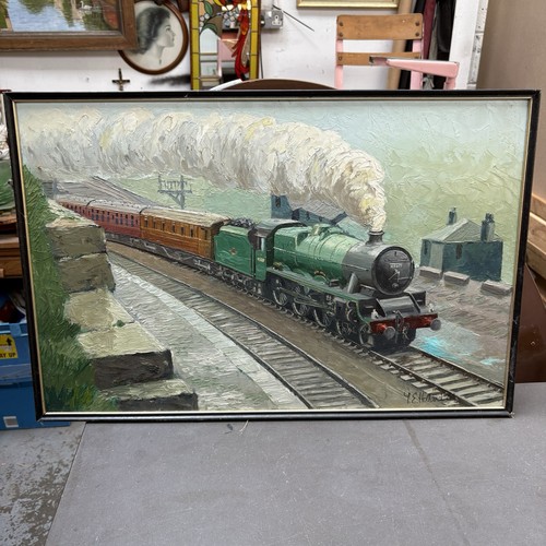 Vintage oil painting - painting, steam