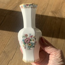 Coalport Small Ming Rose China Vase with Floral Design 15cm