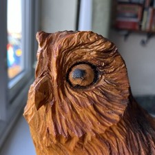 Owl Hand Carved Wood Artisan