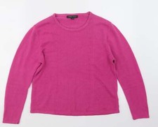 Lauren Taylor Womens Pink Crew