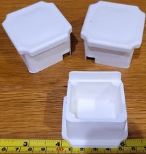 Pack 96 White Plastic Bay Parking Markers Deep Grid Demarcation Blocks - 5 x 5cm