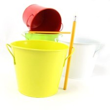 Wide 13x11x10cm Bucket with Ear Handles.  Mini Planter Sweet Tree Pails